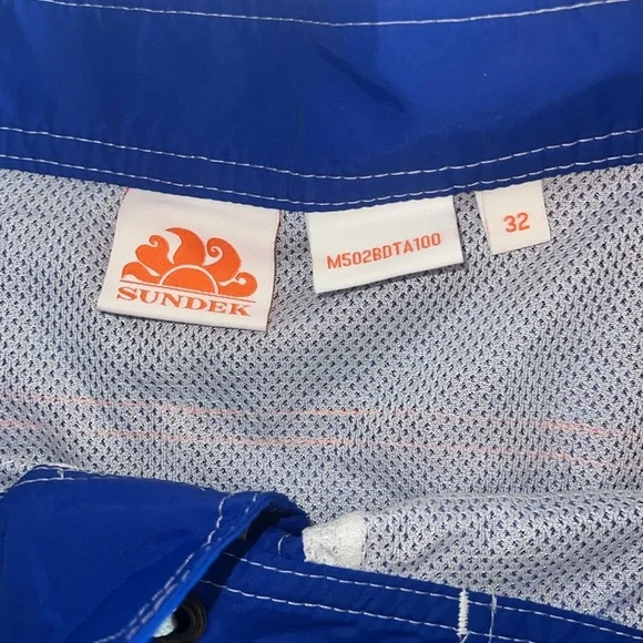 Sundek Iconic Taffeta Fixed Waist Swim Shorts Trunks. Size 32. - Picture 5 of 9